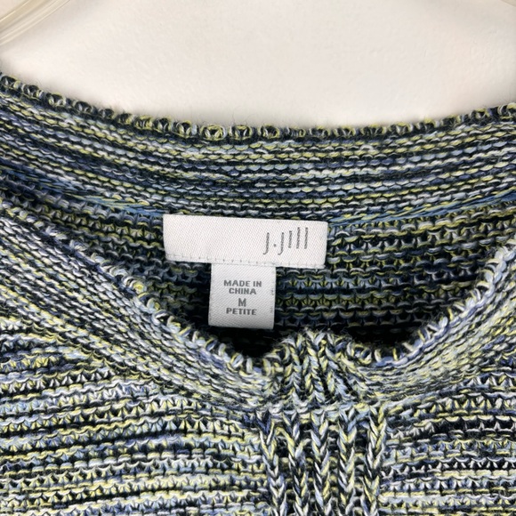 J Jill  black/white marled variegated tunic sweater-Woman’s MP - Picture 7 of 13